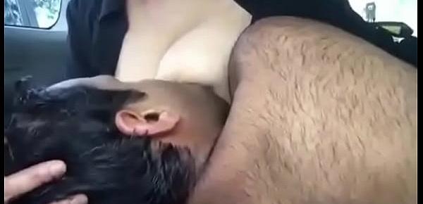  Indian Sexy hot horny milf teen stranger boob press in car